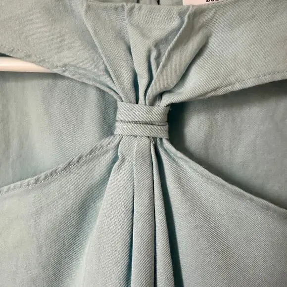 & Other Stories Womens 4 Light Blue Twist Detail Cut Out Long Sleeve Blouse - Picture 5 of 10